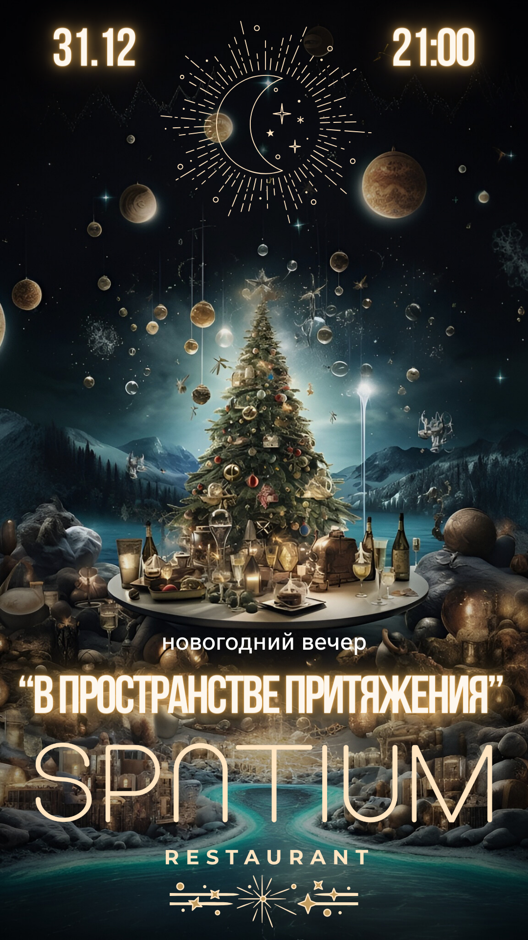 Новогодний вечер в ресторане Spatium